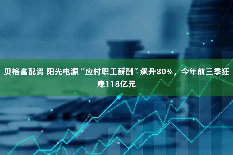 贝格富配资 阳光电源“应付职工薪酬”飙升80%，今年前三季狂赚118亿元